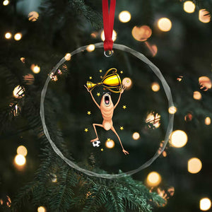 Funny Marcus The Worm Soccer Champion Crystal Glass Ornament Soccer Lover TS12 Print Your Wear