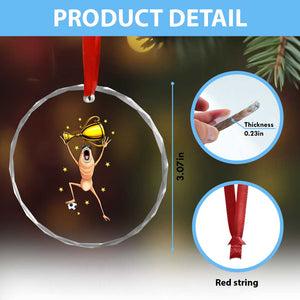 Funny Marcus The Worm Soccer Champion Crystal Glass Ornament Soccer Lover TS12 Print Your Wear