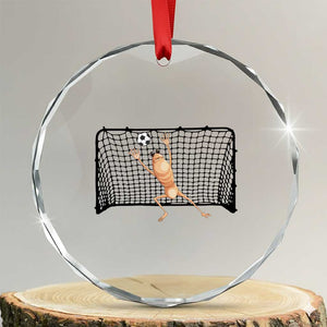 Funny Marcus The Worm Soccer Goalkeeper Gift Crystal Glass Ornament TS12 Transparent Glass 3'' Circle Print Your Wear