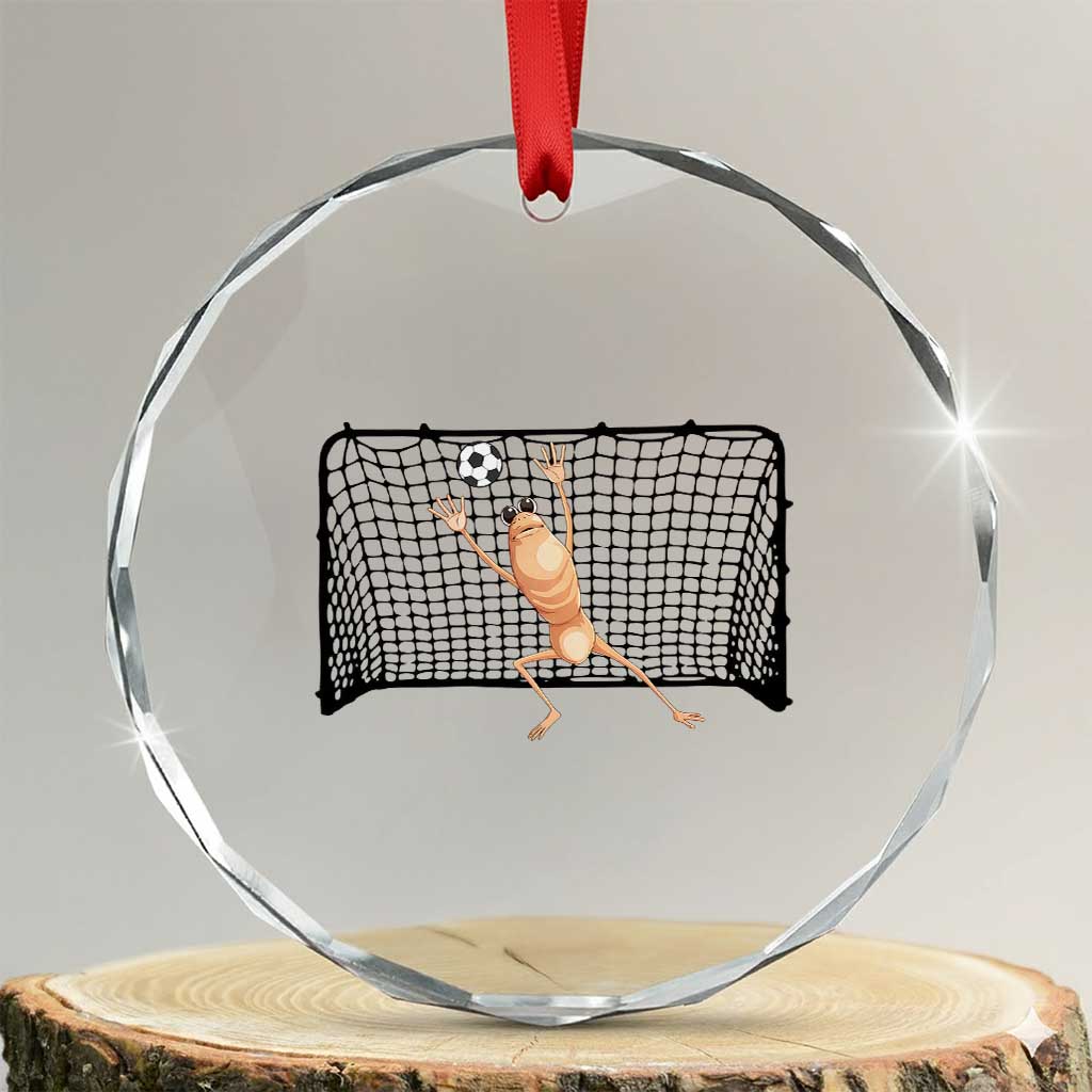Funny Marcus The Worm Soccer Goalkeeper Gift Crystal Glass Ornament TS12 Transparent Glass 3'' Circle Print Your Wear