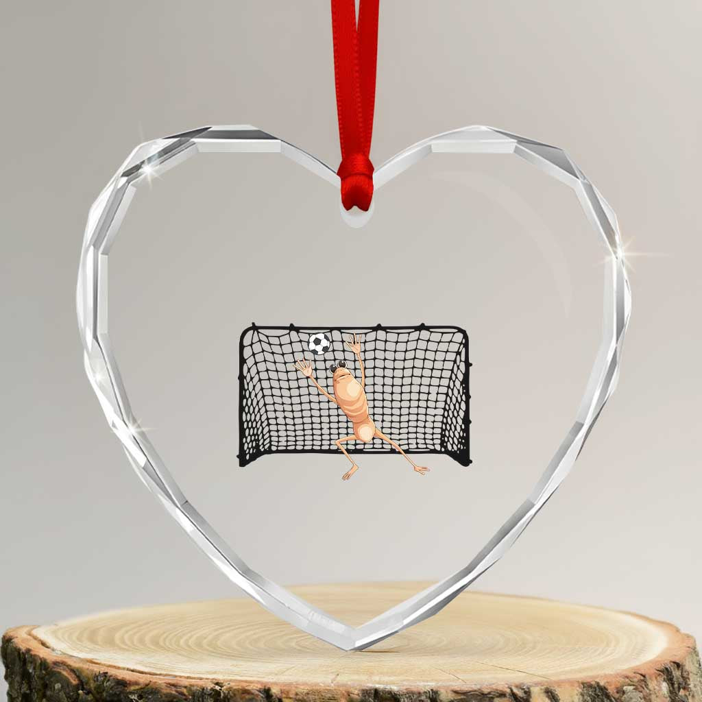 Funny Marcus The Worm Soccer Goalkeeper Gift Heart Crystal Glass Ornament TS12 Transparent Glass 3'' Heart Print Your Wear