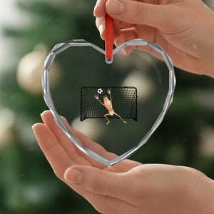 Funny Marcus The Worm Soccer Goalkeeper Gift Heart Crystal Glass Ornament TS12 Print Your Wear