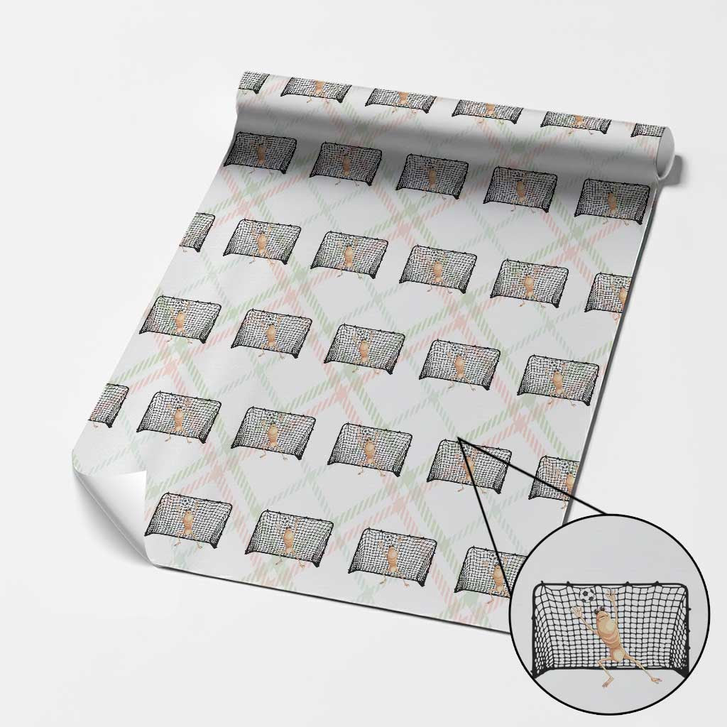 Funny Marcus The Worm Soccer Goalkeeper Gift Wrapping Paper Roll TS12 Christmas Plaid Print Your Wear