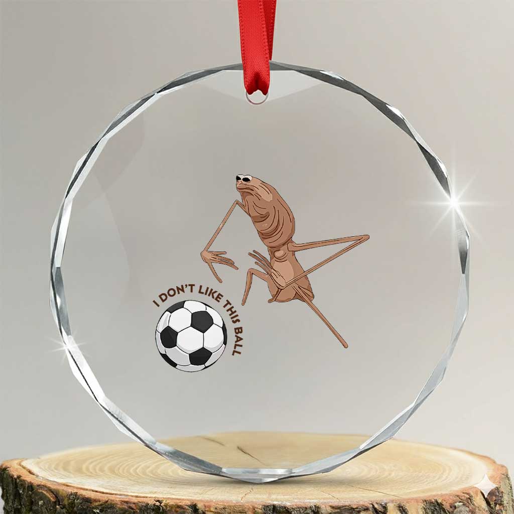 Funny Marcus The Worm Soccer Lover Crystal Glass Ornament I Do Not Like This Ball TS12 Transparent Glass 3'' Circle Print Your Wear