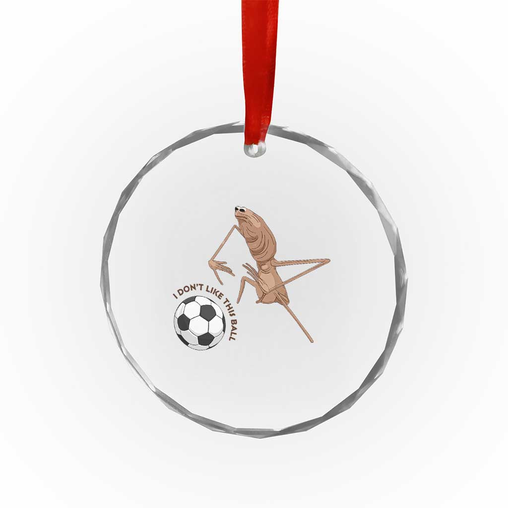 Funny Marcus The Worm Soccer Lover Crystal Glass Ornament I Do Not Like This Ball TS12 Print Your Wear