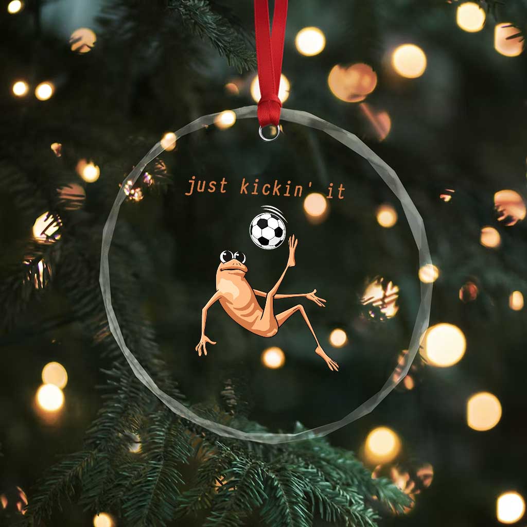 Funny Marcus The Worm Soccer Lover Crystal Glass Ornament Just Kickin It TS12 Print Your Wear
