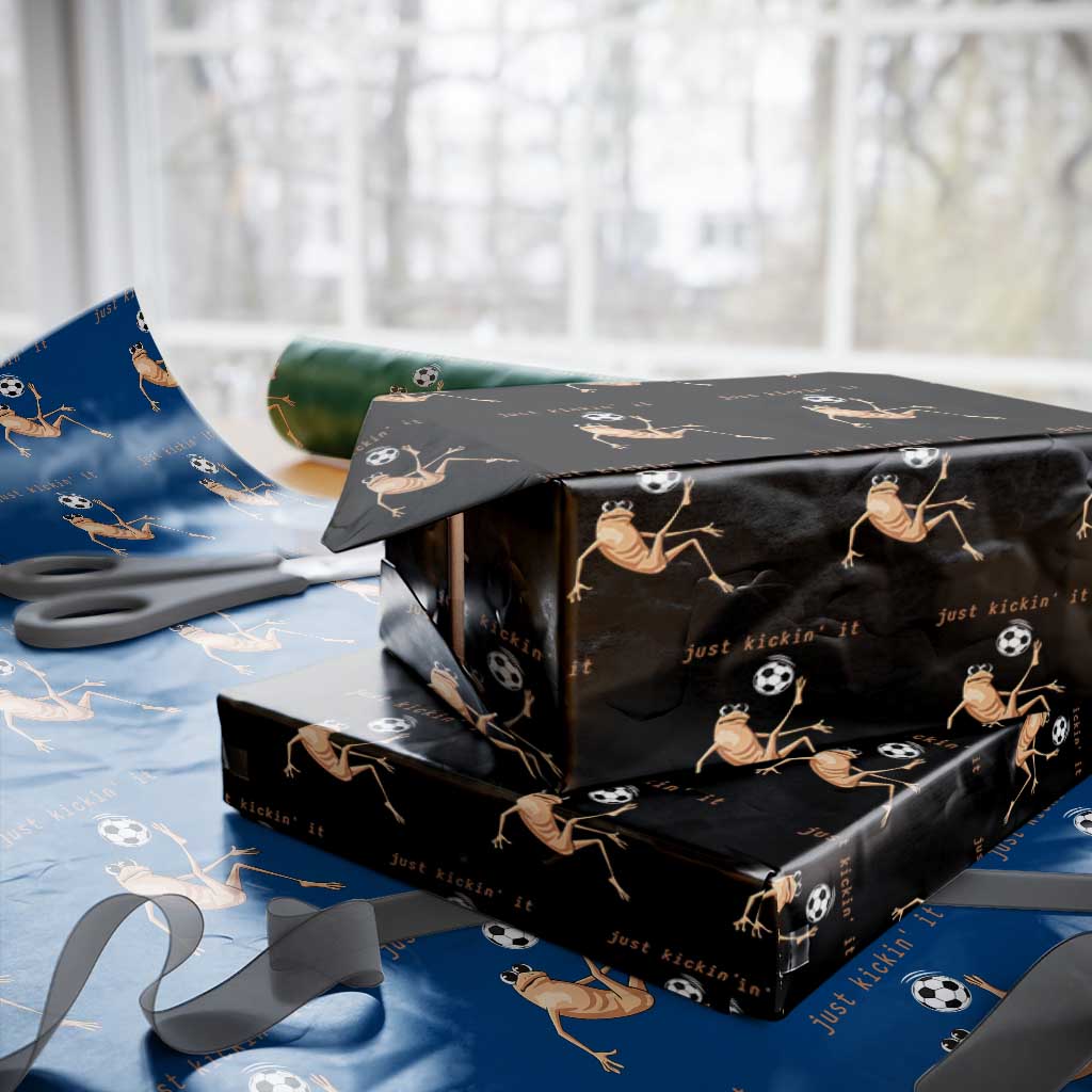 Funny Marcus The Worm Soccer Lover Wrapping Paper Roll Just Kickin It TS12 Black Print Your Wear