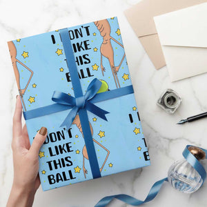 Funny Marcus The Worm Tennis Lover Wrapping Paper Roll I Do Not Like This Ball TS12 Light Blue Print Your Wear