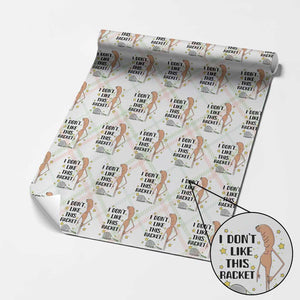 Funny Marcus The Worm Tennis Lover Wrapping Paper Roll I Do Not Like This Racket TS12 Christmas Plaid Print Your Wear