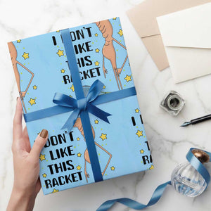 Funny Marcus The Worm Tennis Lover Wrapping Paper Roll I Do Not Like This Racket TS12 Light Blue Print Your Wear