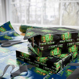 Funny Marcus The Worm Wrapping Paper Roll I Don't Like This Rock Brain Rot TS10 Black Print Your Wear