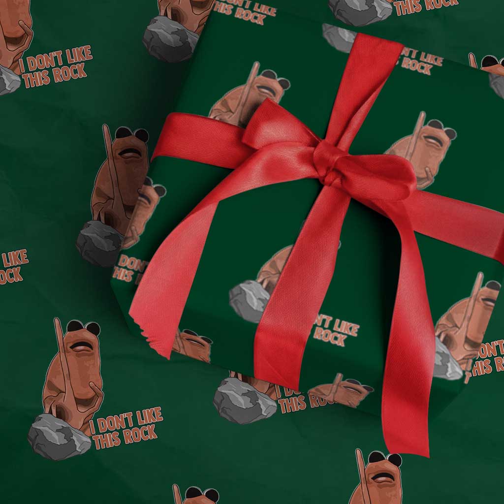 Funny Marcus The Worm Wrapping Paper Roll I Dont Like This Rock Meme TS11 Green Print Your Wear