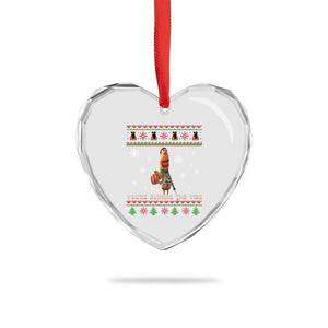 Funny Marcus The Worm You Are Ruining The Vibe Heart Crystal Glass Ornament Ugly Christmas Gift TS12 Print Your Wear