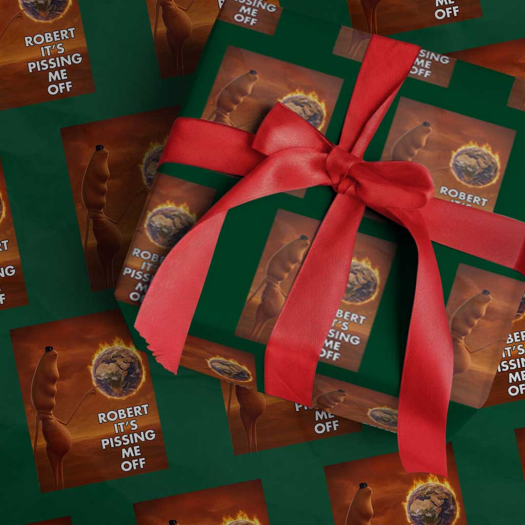 Funny Marcus Wrapping Paper Roll Robert Its Pissing Me Off Worm Meme TS11 Green Print Your Wear