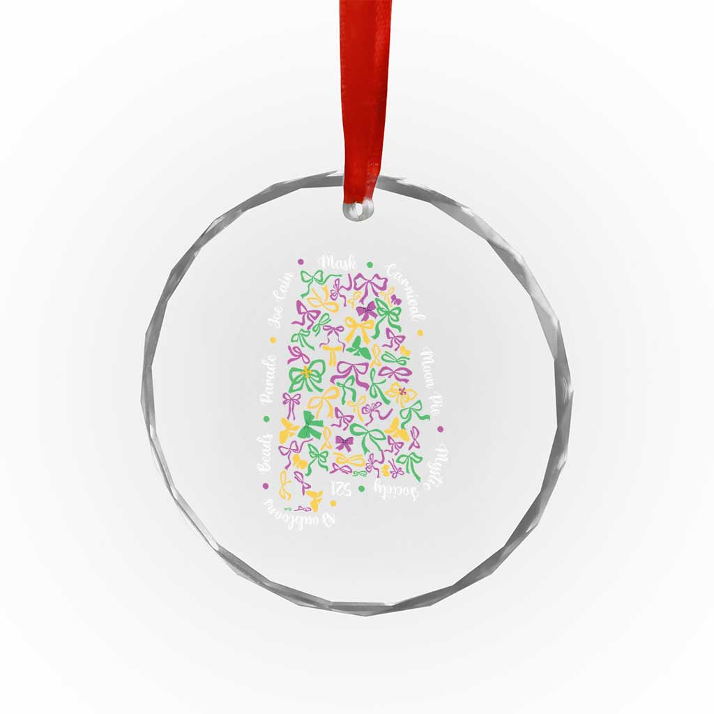 Funny Mardi Gras Alabama Map Coquette Bow Crystal Glass Ornament Moon Pie Carnival Joe Cain Beads TS11 Print Your Wear