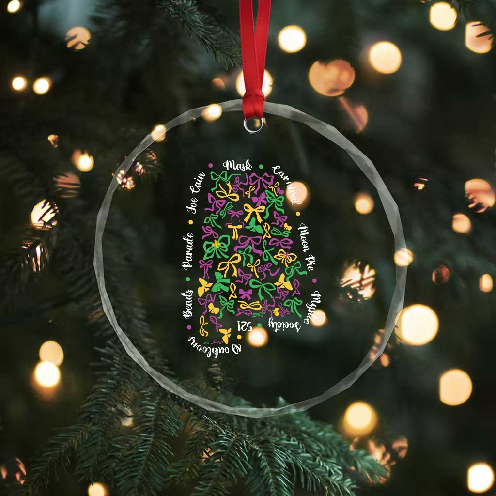 Funny Mardi Gras Alabama Map Coquette Bow Crystal Glass Ornament Moon Pie Carnival Joe Cain Beads TS11 Print Your Wear