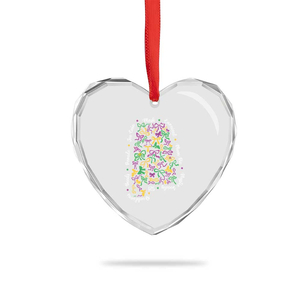 Funny Mardi Gras Alabama Map Coquette Bow Heart Crystal Glass Ornament Moon Pie Carnival Joe Cain Beads TS11 Print Your Wear
