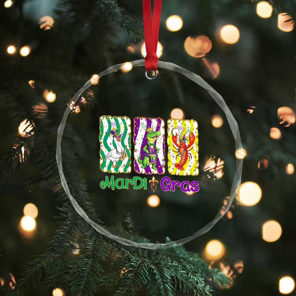 Funny Mardi Gras Animal Crystal Glass Ornament Alligator Crawfish Goose New Orleans Louisiana TS14 Print Your Wear