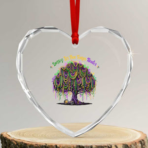 Funny Mardi Gras Bead Tree Carnival New Orleans Coconut Heart Crystal Glass Ornament TS11 Transparent Glass 3'' Heart Print Your Wear