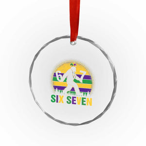 Funny Mardi Gras Bigfoot Crystal Glass Ornament Six Seven Meme TS12 Print Your Wear