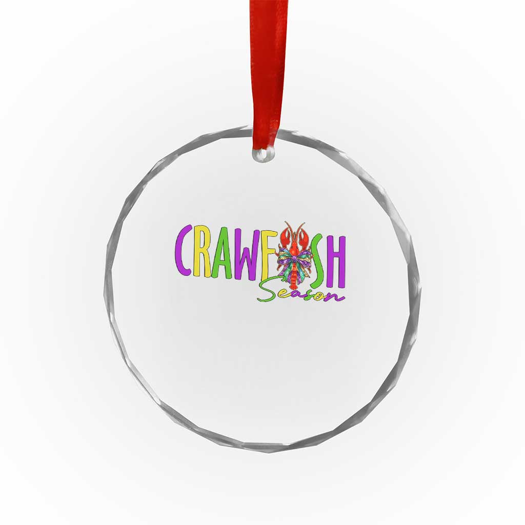 Funny Mardi Gras Cajun Crawfish Season Crystal Glass Ornament TS11 Print Your Wear