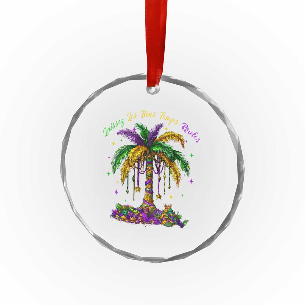 Funny Mardi Gras Coconut Palm Tree Crystal Glass Ornament Laissez Les Bons Temps Rouler Beads Masks TS11 Print Your Wear
