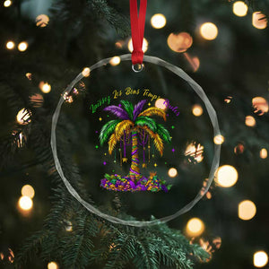 Funny Mardi Gras Coconut Palm Tree Crystal Glass Ornament Laissez Les Bons Temps Rouler Beads Masks TS11 Print Your Wear