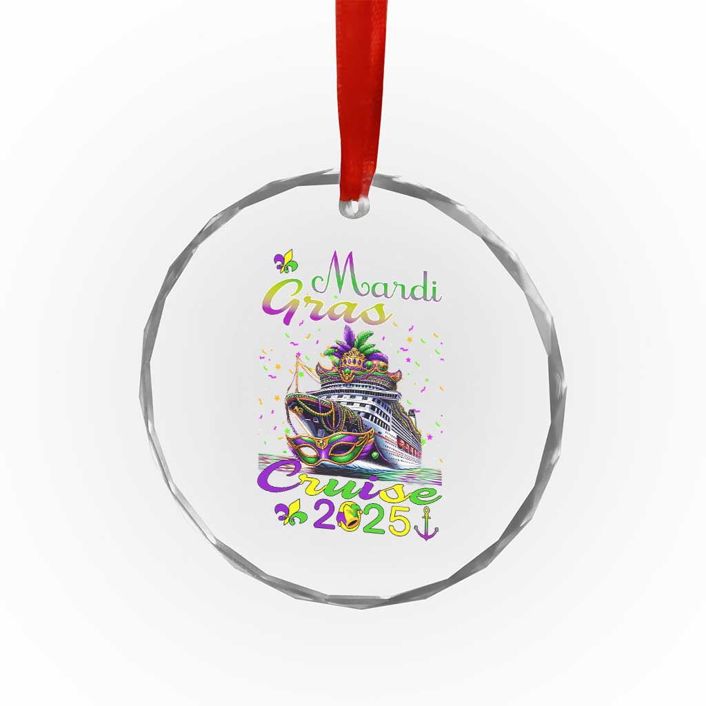 Funny Mardi Gras Cruise 2025 Crystal Glass Ornament Trip New Orleans Family Matching TS11 Print Your Wear