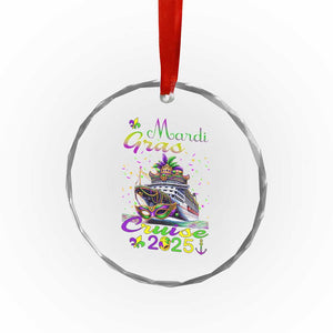 Funny Mardi Gras Cruise 2025 Crystal Glass Ornament Trip New Orleans Family Matching TS11 Print Your Wear