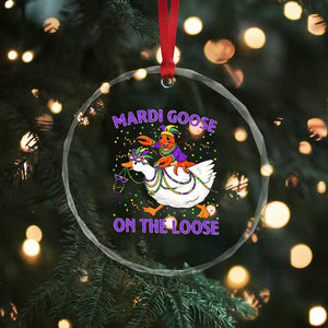 Funny Mardi Gras Crystal Glass Ornament Goose Crawfish Carnival Trendy Meme TS14 Print Your Wear