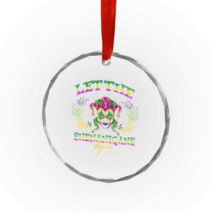Funny Mardi Gras Crystal Glass Ornament Let The Shenanigans Begin Jester Hat TS11 Print Your Wear