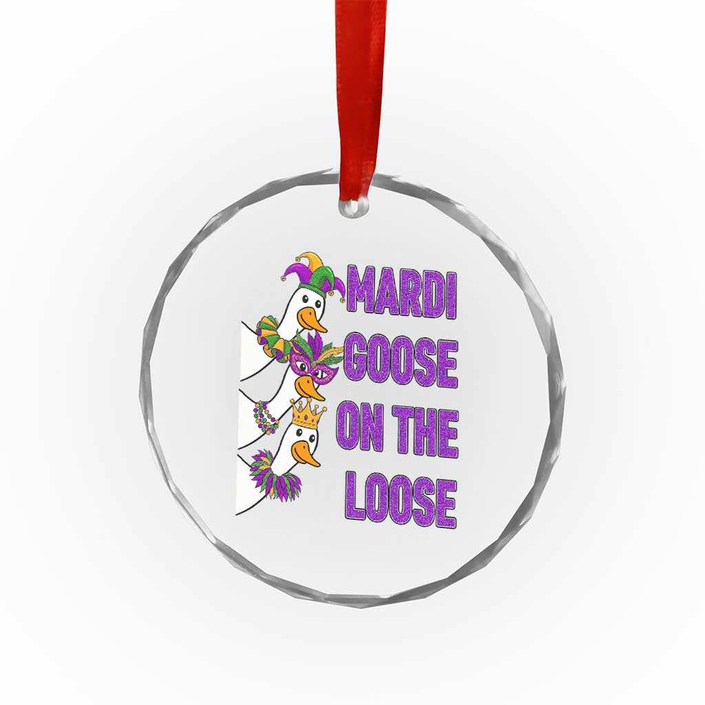 Funny Mardi Gras Crystal Glass Ornament Louisiana Carnival Silly Goose Festival TS14 Print Your Wear