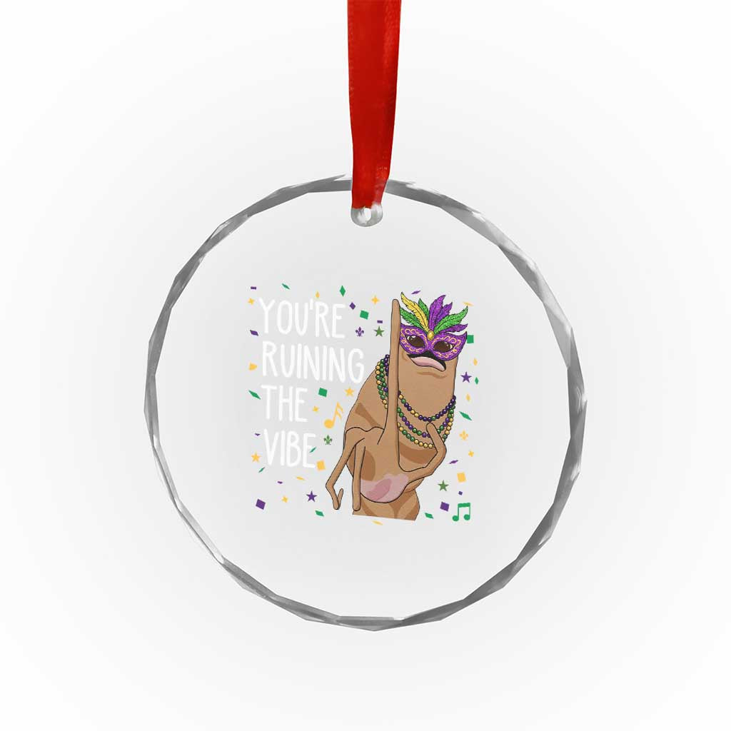 Funny Mardi Gras Crystal Glass Ornament Marcus The Worm Carnival Trendy Meme TS14 Print Your Wear