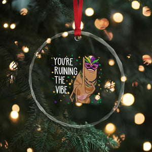 Funny Mardi Gras Crystal Glass Ornament Marcus The Worm Carnival Trendy Meme TS14 Print Your Wear