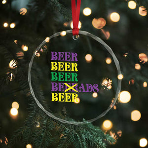 Funny Mardi Gras Drinking Crystal Glass Ornament Retro Beads Beer Carnival Party TS11 Print Your Wear
