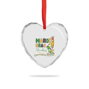 Funny Mardi Gras Drinking Team Heart Crystal Glass Ornament Cocktails Wine Crawfish Beads Glitter Print TS11 Print Your Wear
