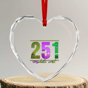Funny Mardi Gras In Mobile Alabama 251 Heart Crystal Glass Ornament Skyline Area Code TS11 Transparent Glass 3'' Heart Print Your Wear