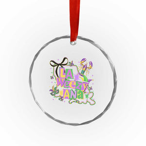 Funny Mardi Gras La Weezy Ana Crystal Glass Ornament New Orleans Festival Louisiana Map TS11 Print Your Wear