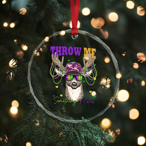 Funny Mardi Gras Mississippi Deer Crystal Glass Ornament Throw Me Something Mister Beads TS11 Print Your Wear