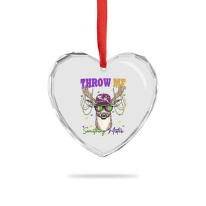 Funny Mardi Gras Mississippi Deer Heart Crystal Glass Ornament Throw Me Something Mister Beads TS11 Print Your Wear