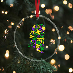 Funny Mardi Gras Mississippi Map Coquette Bow Crystal Glass Ornament TS11 Print Your Wear