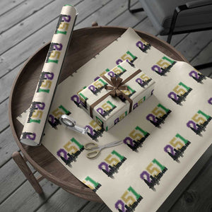Funny Mardi Gras Mobile Alabama Wrapping Paper Roll 251 Skyline Area Code Glitter Print TS11 Beige Print Your Wear