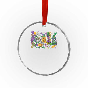 Funny Mardi Gras Nurse Krewe Healthcare Crystal Glass Ornament TS11 Print Your Wear
