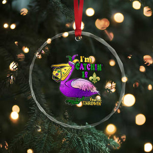 Funny Mardi Gras Pelican Crystal Glass Ornament I'm Catchin' If You're Throwin' Beads Doubloons TS11 Print Your Wear