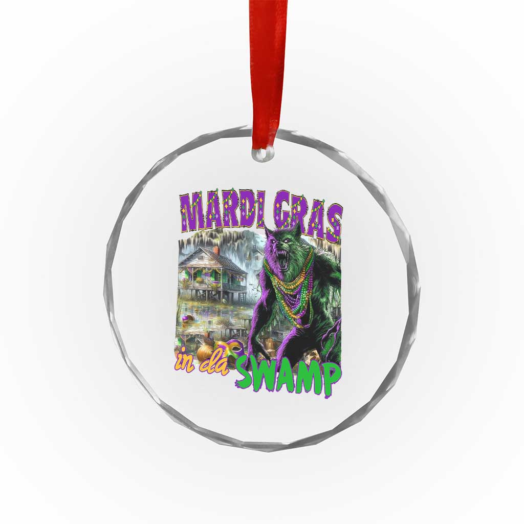 Funny Mardi Gras Rougarou Crystal Glass Ornament Mardi Gras In Da Swamp Cryptids Of Louisiana TS11 Print Your Wear