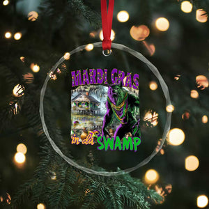 Funny Mardi Gras Rougarou Crystal Glass Ornament Mardi Gras In Da Swamp Cryptids Of Louisiana TS11 Print Your Wear