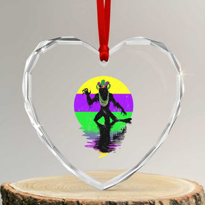 Funny Mardi Gras Rougarou Heart Crystal Glass Ornament Beads Carnival Cryptids Of Louisiana TS11 Transparent Glass 3'' Heart Print Your Wear