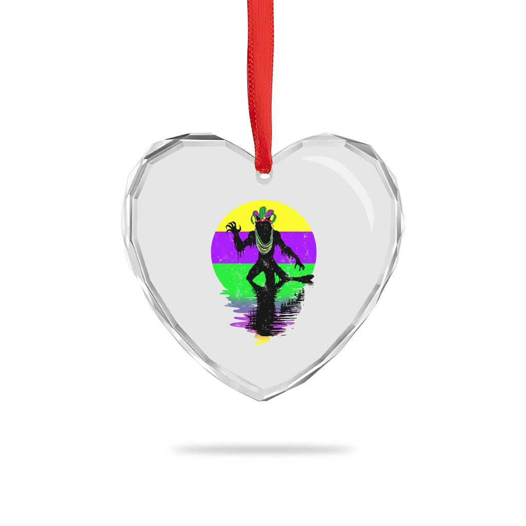 Funny Mardi Gras Rougarou Heart Crystal Glass Ornament Beads Carnival Cryptids Of Louisiana TS11 Print Your Wear