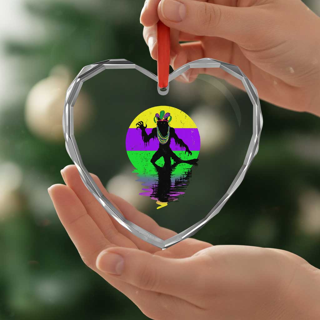 Funny Mardi Gras Rougarou Heart Crystal Glass Ornament Beads Carnival Cryptids Of Louisiana TS11 Print Your Wear