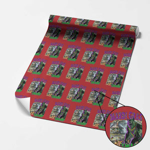 Funny Mardi Gras Rougarou Wrapping Paper Roll Mardi Gras In Da Swamp Cryptids Of Louisiana TS11 Red Print Your Wear